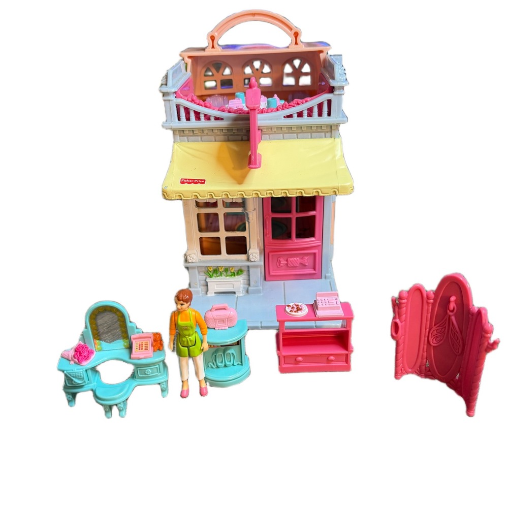 Fisher-Price Sweet Streets Candy Shop Dance Studio Playset Vintage Figure Accs
